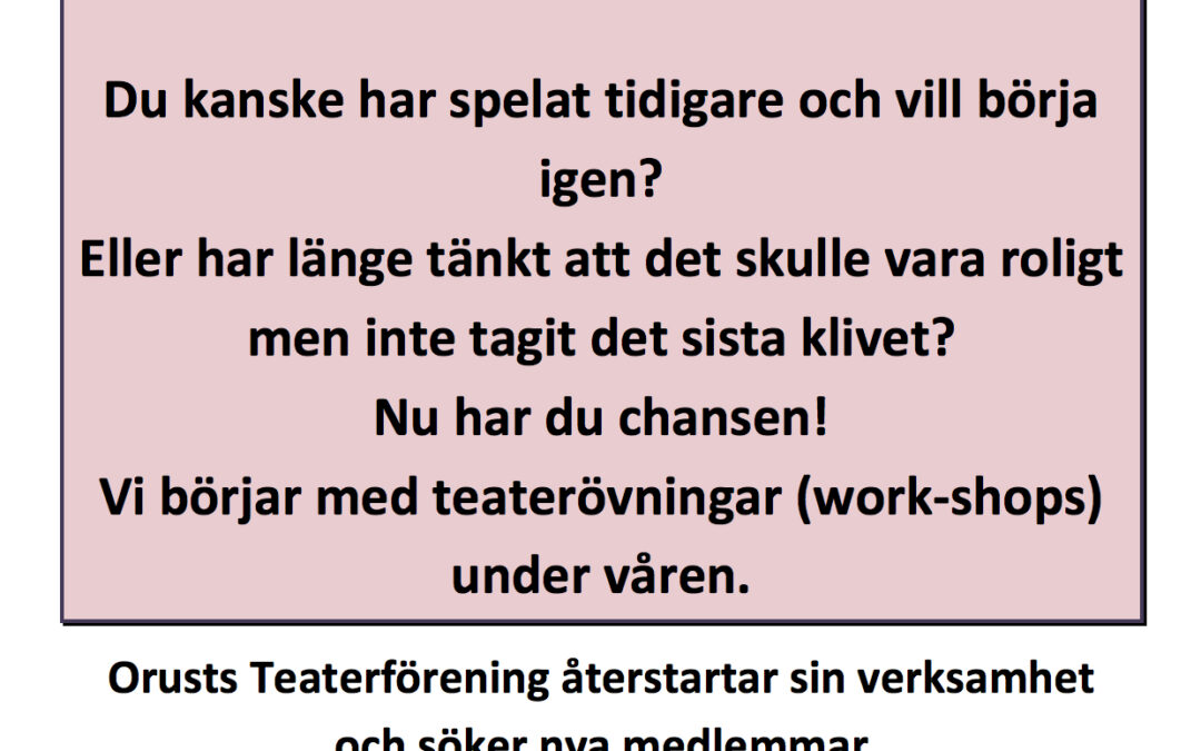 Nystart affisch